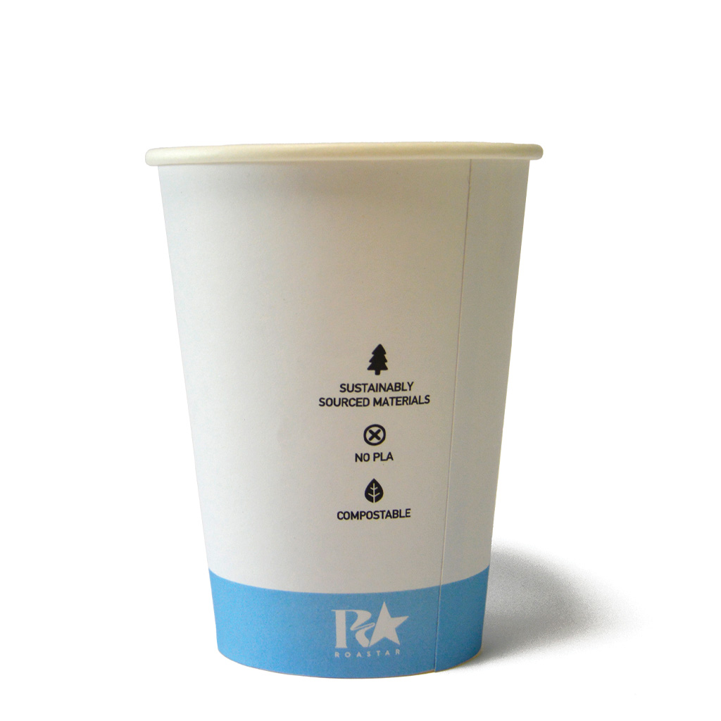 12oz (86mm Ø) Single Wall Coffee Cup - Pastel Blue