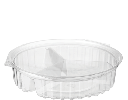 Clearview® 3 Compartment PET Bowls with Flat Lid 568ml / 20oz