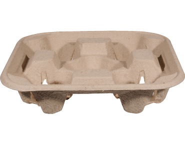 Enviroboard® 4 Cup Carry Tray | 8 - 24 oz cups