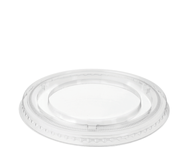Flat P.E.T. Dome Dessert Cup Lid to Suit SUN12 | Clear