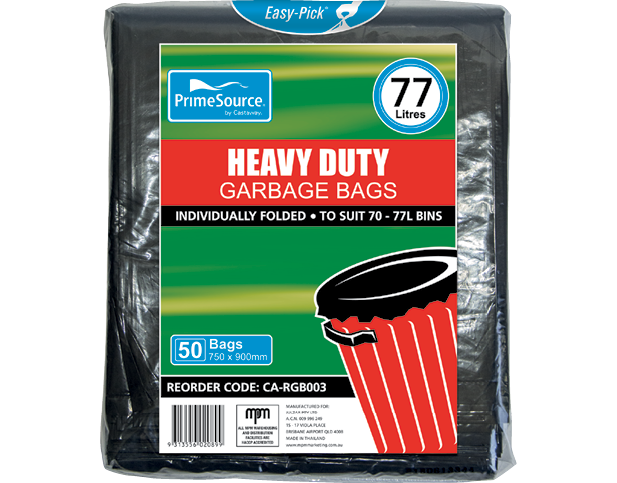 70-77L Garbage Bag | Black