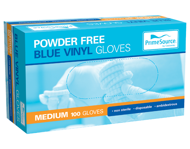 Medium Powder Free Vinyl Glove | Blue
