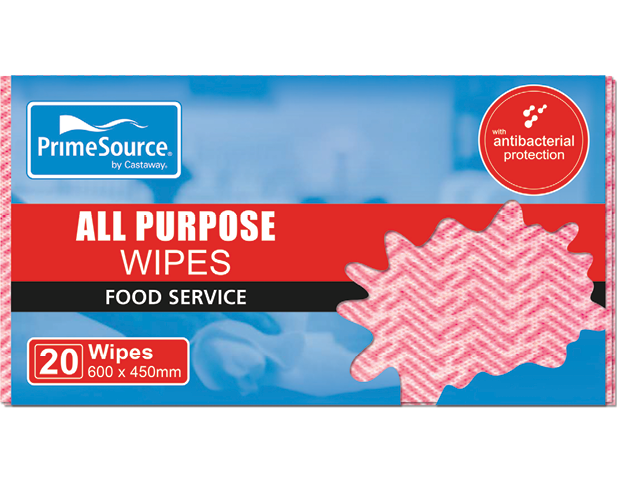 All Purpose Wipes Packs 600x450mm Red
