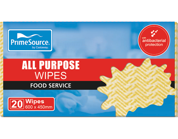 All Purpose Wipes Packs 600x450mm Yellow