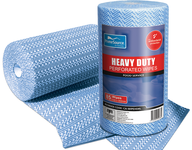 Heavy Duty Wipes Rolls 530x300mm Blue