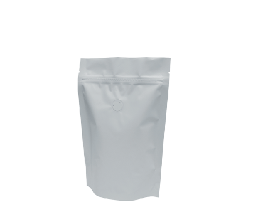 [CA-CBSU250-WHT] 250g Stand-Up Coffee Pouch | Matte white