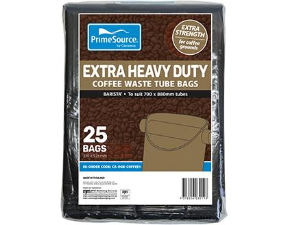 [CA-RGB-COFFEE1] Barista® Extra Heavy Duty Coffee Waste Tube Bag | Black