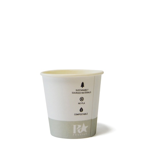 [RS-SW4D-PS1] 4oz (62mm Ø) Single Wall Coffee Cup - Pastel Grey